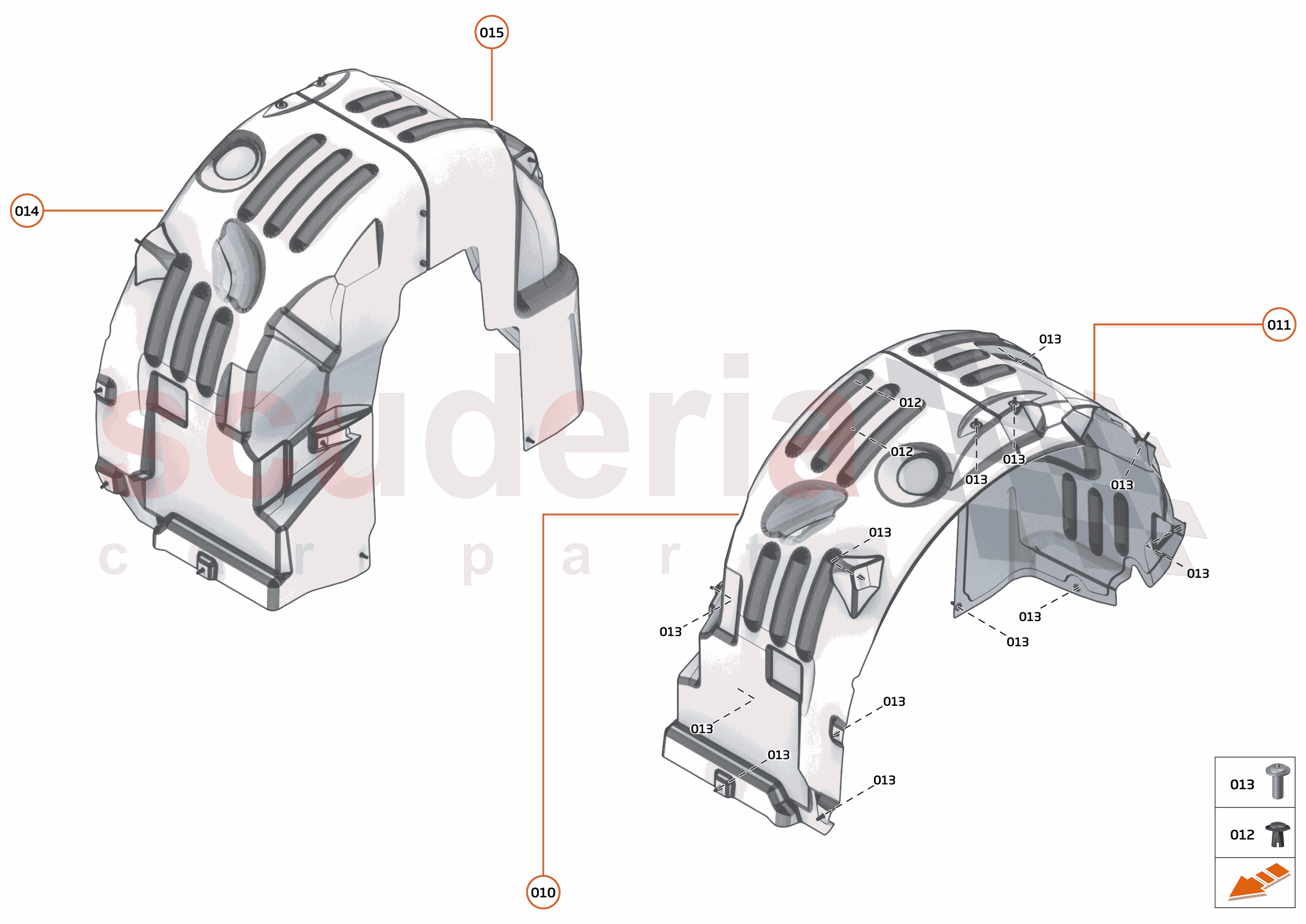 14 - LINERS AND NVH - 14.2 - REAR WHEELARCH LINERS of McLaren McLaren McLaren 720S Spider