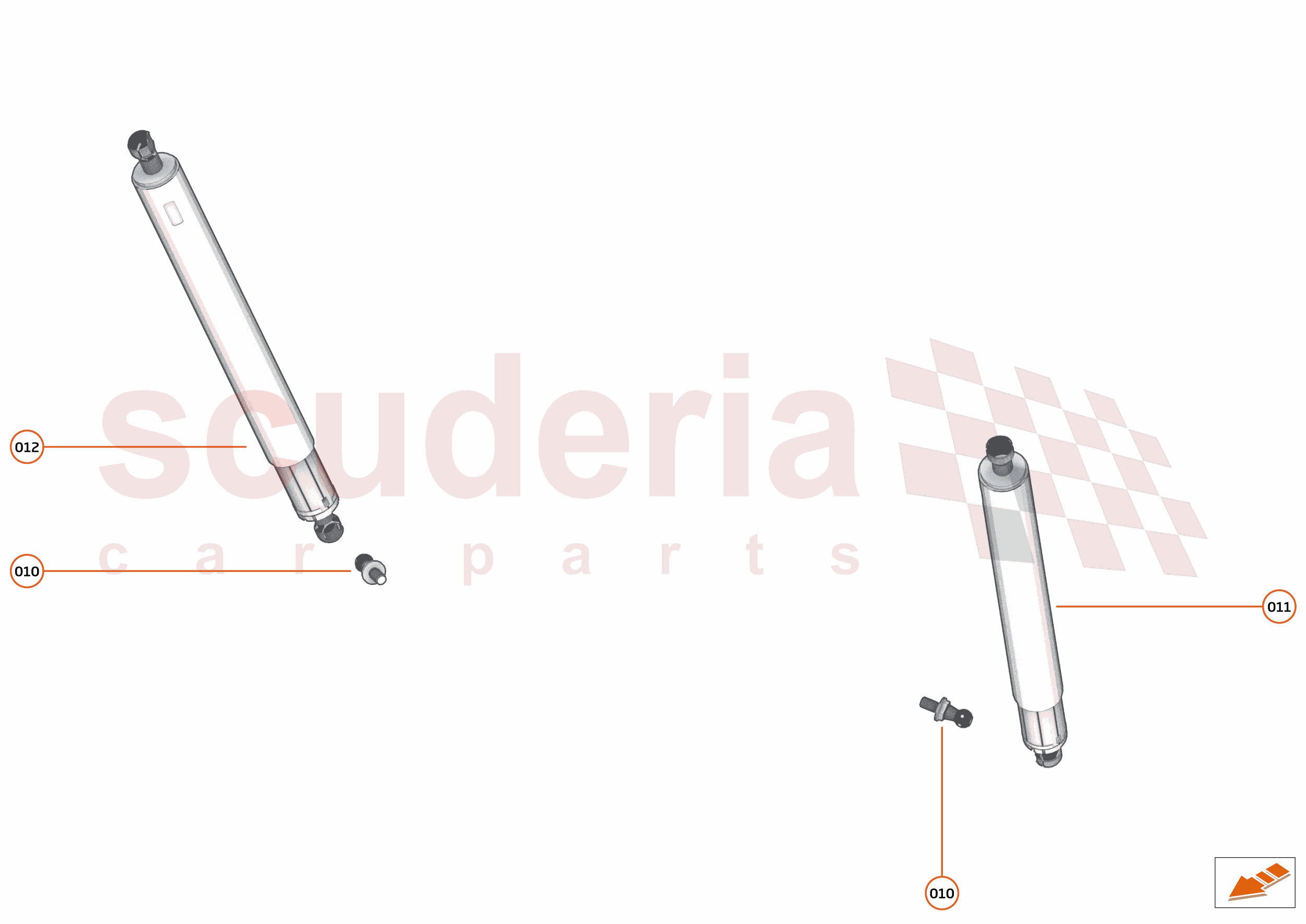 10 - CLOSURES ANCILLARIES - 10.7 - DOOR GAS STRUT of McLaren McLaren McLaren Artura