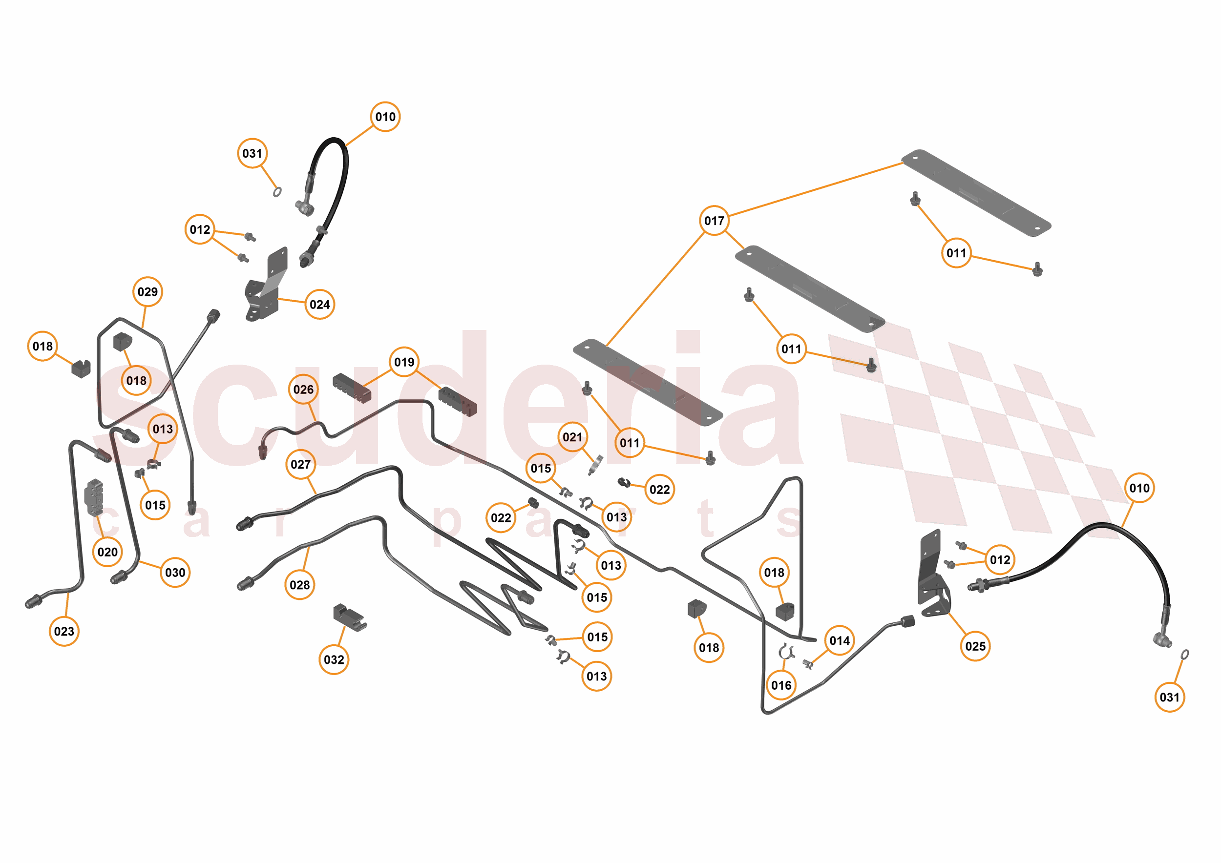 9 - C1 - BRAKE SYSTEM - 9.2 - 02 - FRONT BRAKE PIPES of McLaren McLaren McLaren 675LT Coupe