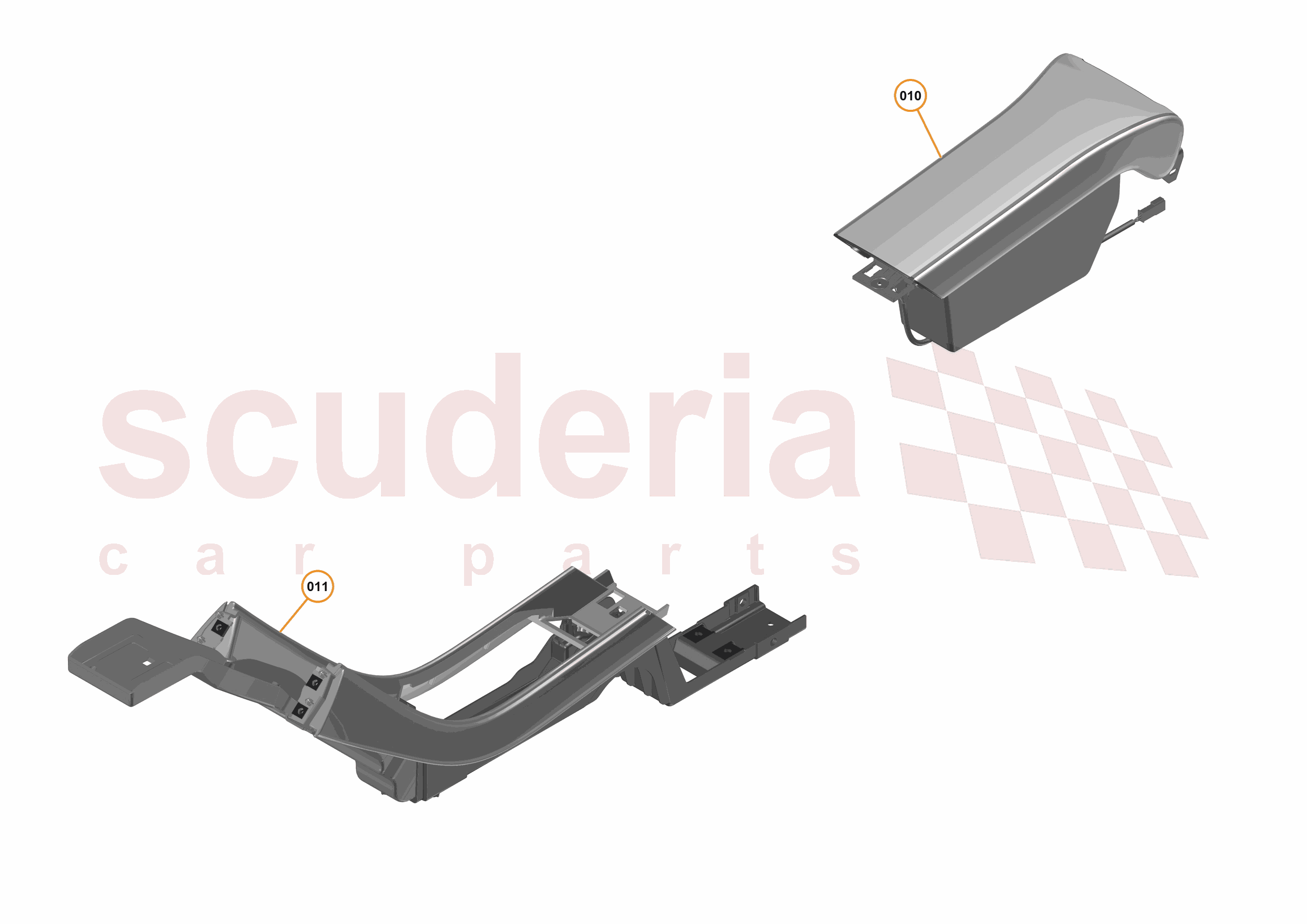 29 - N2 - TUNNEL CONSOLE ASSEMBLY - 29.3 - 01 - TUNNEL CONSOLE ASSEMBLY - LEATHER of McLaren McLaren McLaren 675LT Coupe