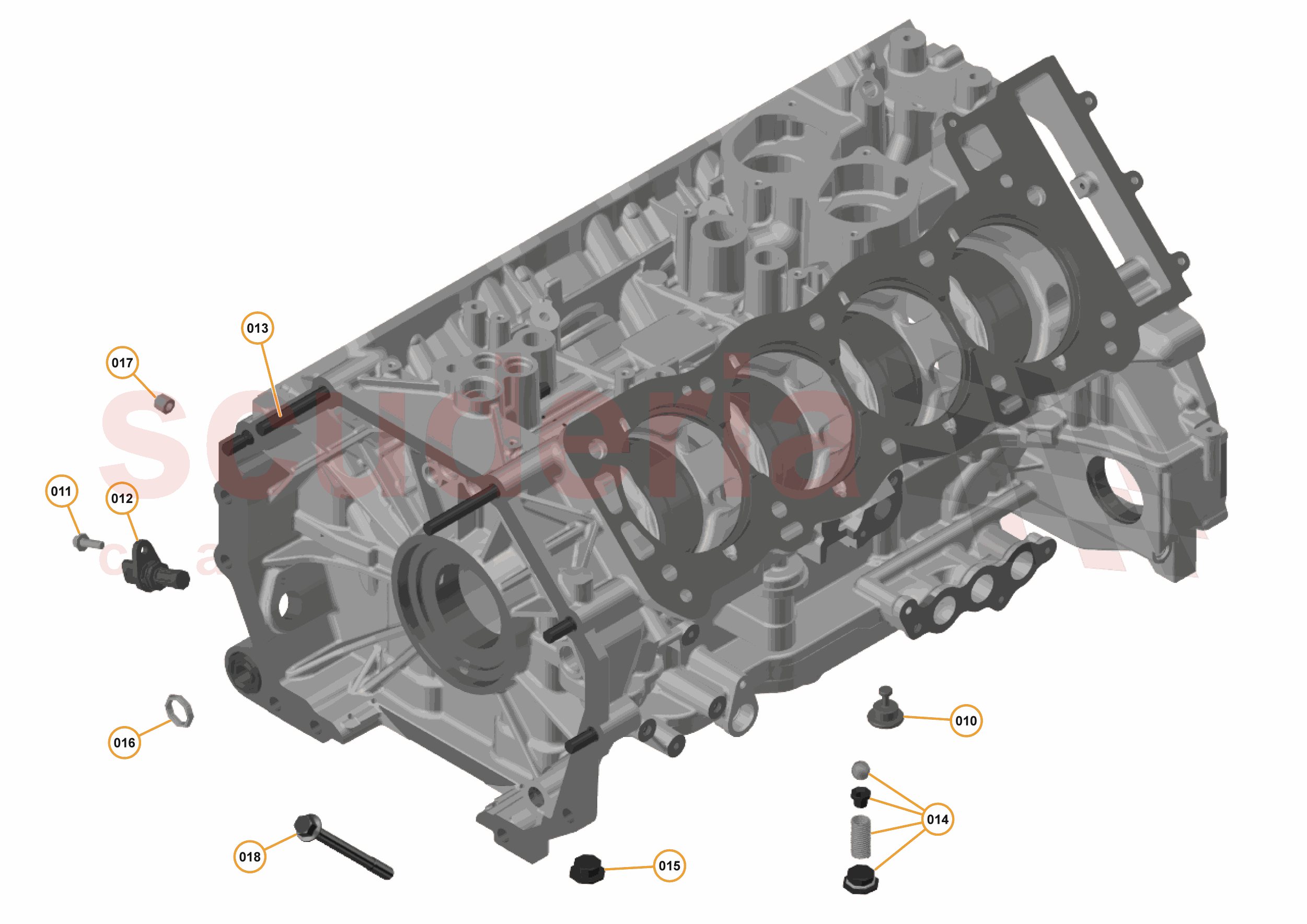 16 - F1 - POWER UNIT - 16.10 - 01 - POWER UNIT - CRANK POSITION + TRANSMISSION STUDS of McLaren McLaren McLaren 675LT Coupe