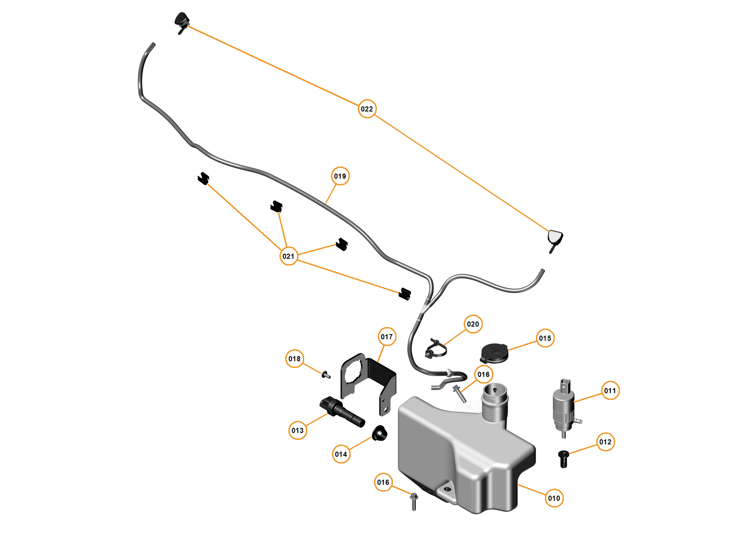 11 - WIPERS & WASHER SYSTEM - 11.1 - WASHER SYSTEM of McLaren McLaren Ultimate Series McLaren P1 Coupe