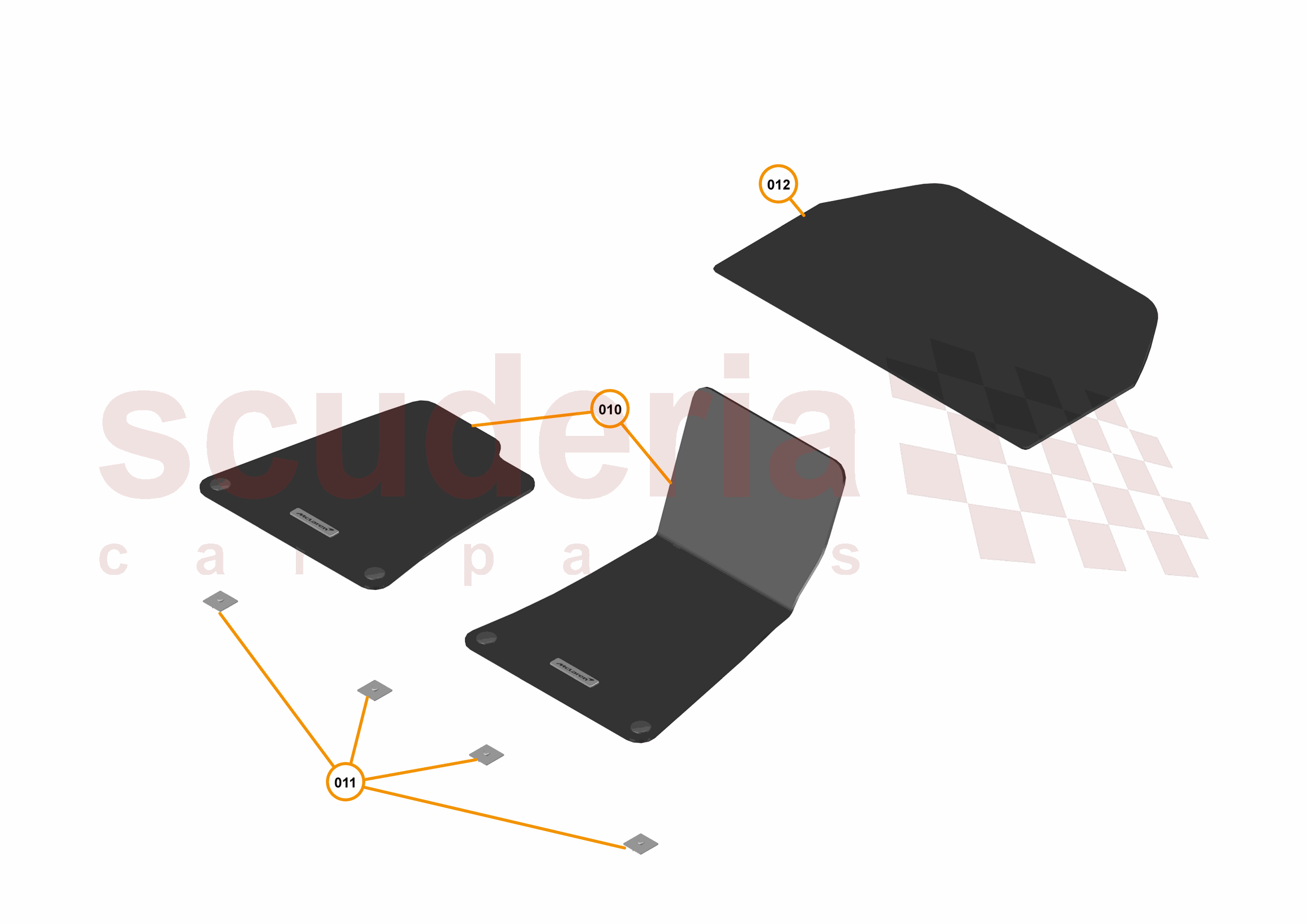 51 - INTERIOR ACCESSORIES - 51.1 - FLOOR MATS of McLaren McLaren McLaren 720S Coupe