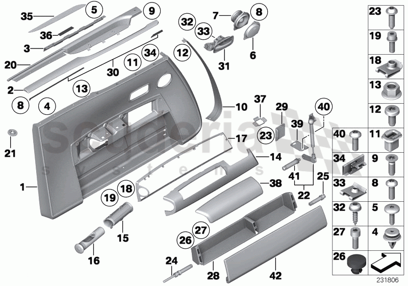 Door trim panel, front of Rolls Royce Rolls Royce Phantom Coupe