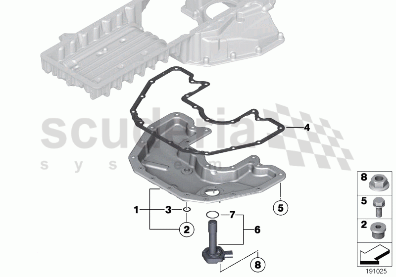 Oil pan bottom part, oil level indicator of Rolls Royce Rolls Royce Phantom