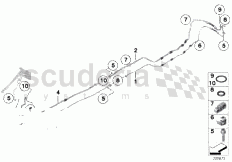 Refrigerant lines, rear A/C of Rolls Royce Rolls Royce Ghost Series I (2009-2014)