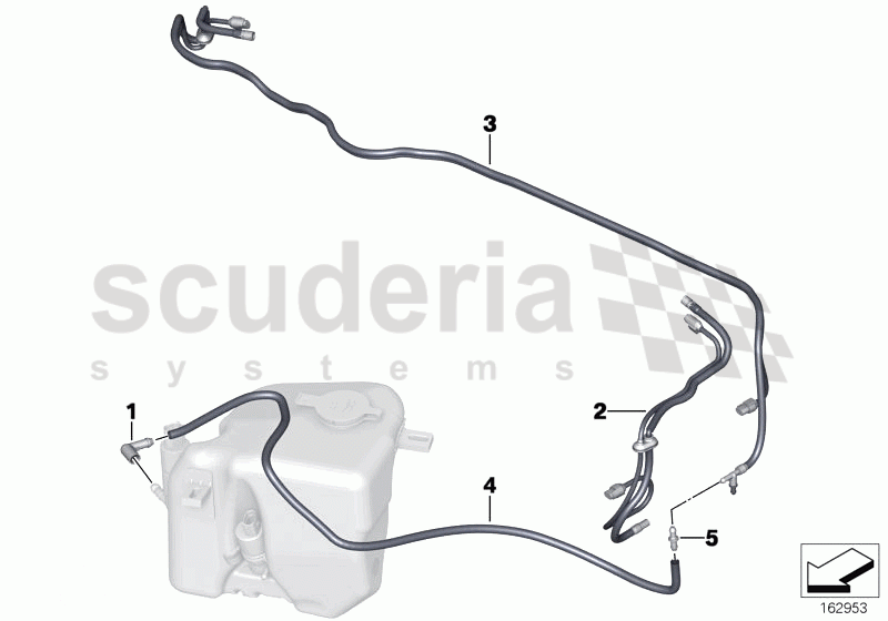 Hose lines, windscreen washer system of Rolls Royce Rolls Royce Phantom Coupe