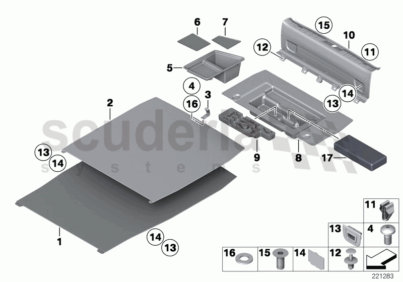 Trim panel, trunk floor of Rolls Royce Rolls Royce Ghost Series I (2009-2014)