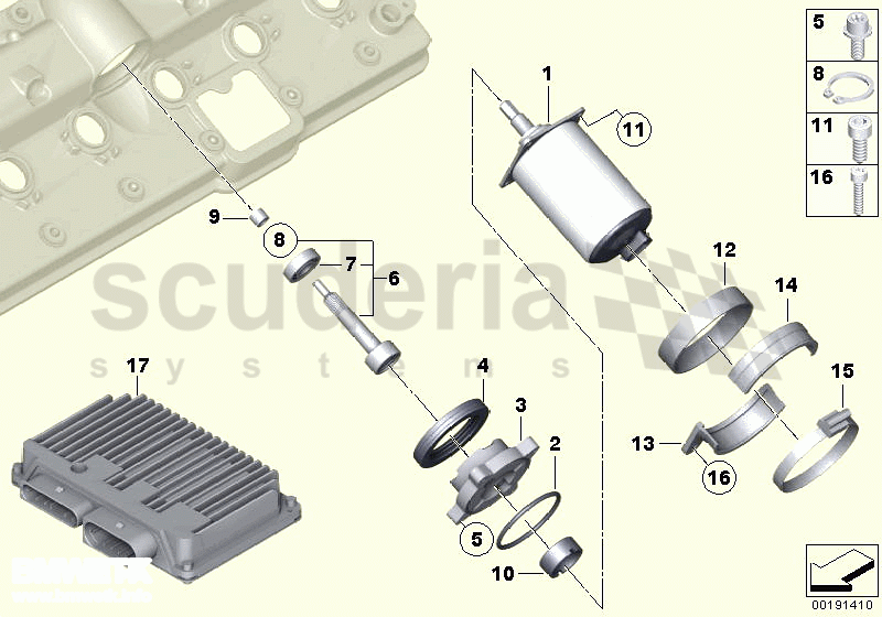 Valve timing gear, actuator, cntrl unit of Rolls Royce Rolls Royce Phantom Extended Wheelbase