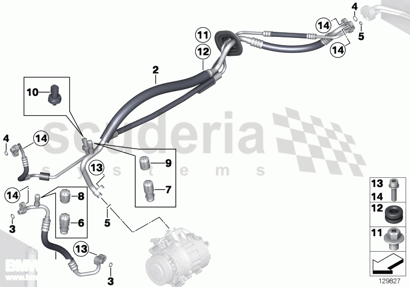 Coolant lines of Rolls Royce Rolls Royce Phantom Drophead Coupe