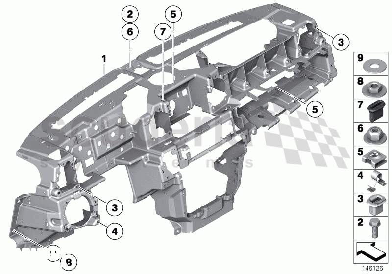 Carrier instrument panel of Rolls Royce Rolls Royce Phantom