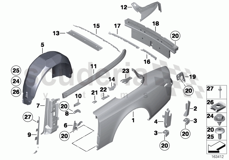 SIDE PANEL/TAIL TRIM of Rolls Royce Rolls Royce Phantom Drophead Coupe