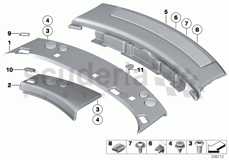 REAR WINDOW SHELF of Rolls Royce Rolls Royce Phantom Extended Wheelbase