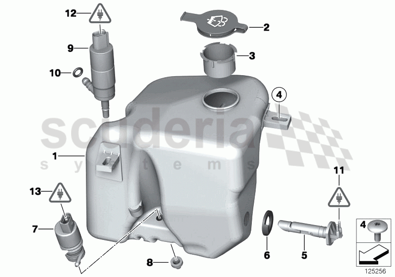 Reservoir, windscr./headlight washer sys. of Rolls Royce Rolls Royce Phantom Extended Wheelbase