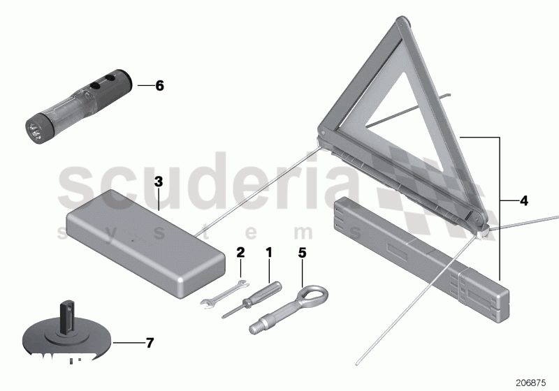 Car tool/warning triangle of Rolls Royce Rolls Royce Phantom Coupe