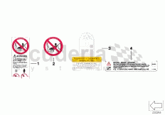 Instruction notice, Airbag of Rolls Royce Rolls Royce Phantom Coupe