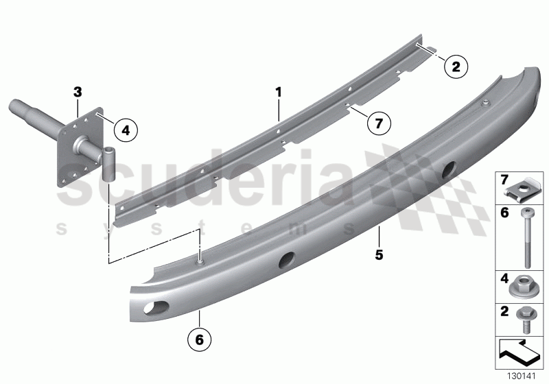 Carrier, bumper rear of Rolls Royce Rolls Royce Phantom Extended Wheelbase