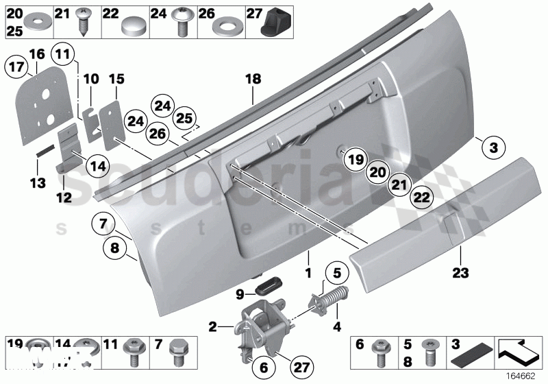 Trunk lid, bottom of Rolls Royce Rolls Royce Phantom Coupe