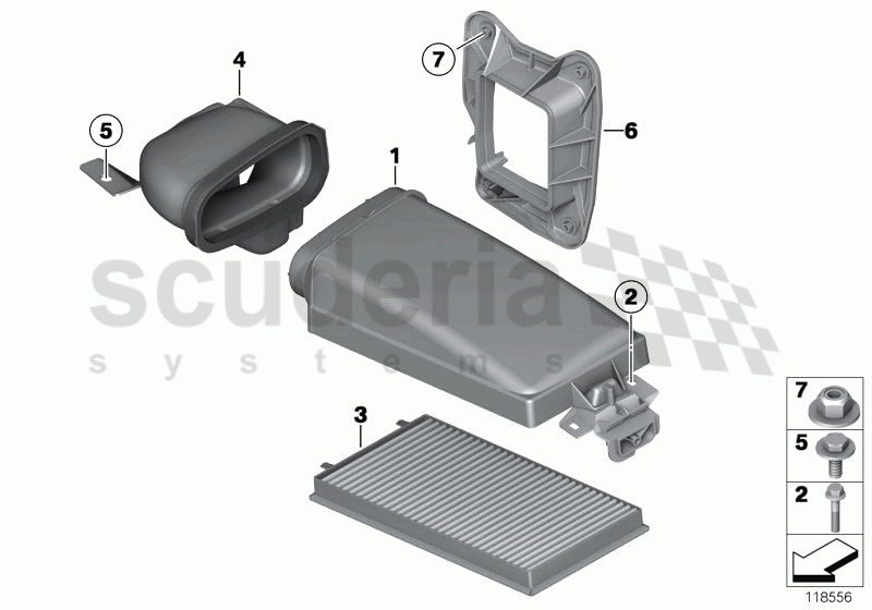 Microfilter/housing parts of Rolls Royce Rolls Royce Phantom Drophead Coupe
