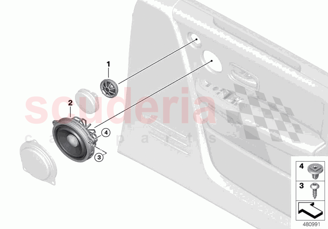 Single parts f front door loudspeaker of Rolls Royce Rolls Royce Cullinan RR31(2017-2023)