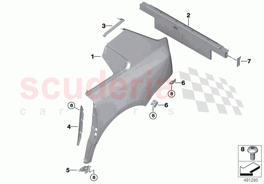 Side panel tail trim of Rolls Royce Rolls Royce Cullinan RR31(2017-2023)