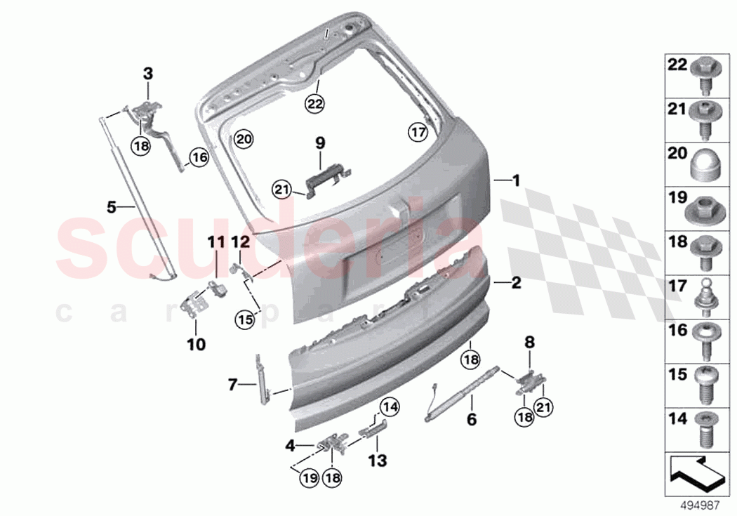 Trunk lid of Rolls Royce Rolls Royce Cullinan RR31(2017-2023)