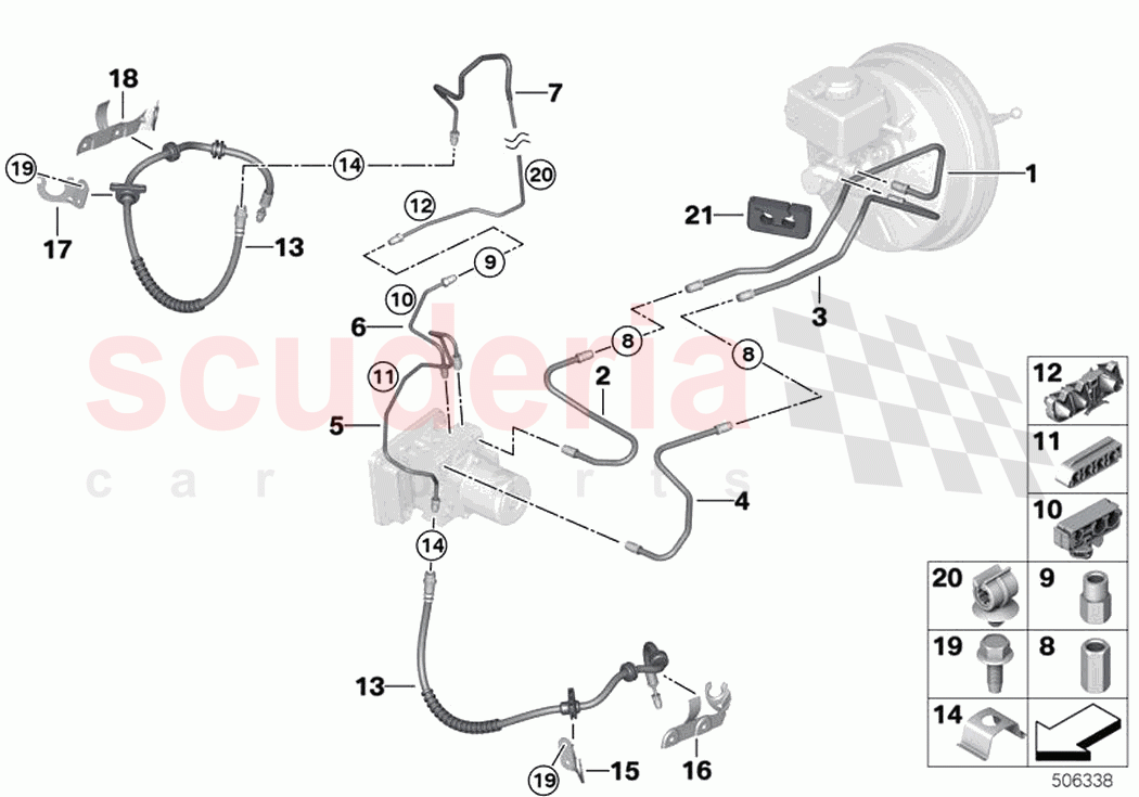 Brake pipe front of Rolls Royce Rolls Royce Cullinan RR31(2017-2023)