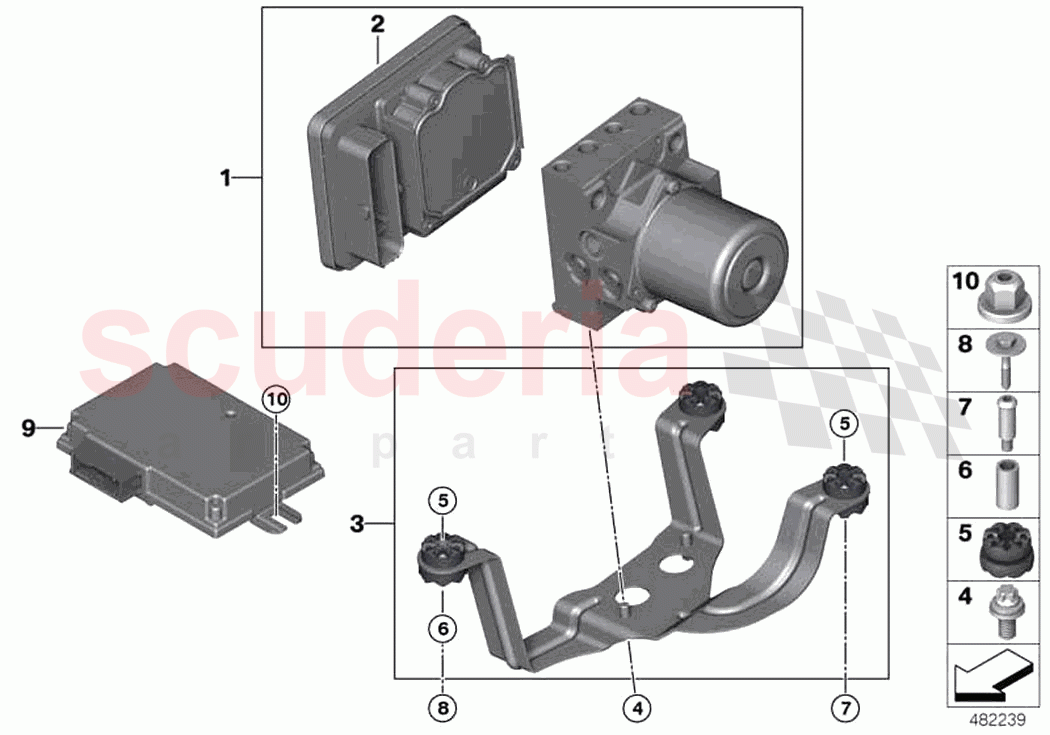 Hydro unit DSC fastening of Rolls Royce Rolls Royce Cullinan RR31(2017-2023)