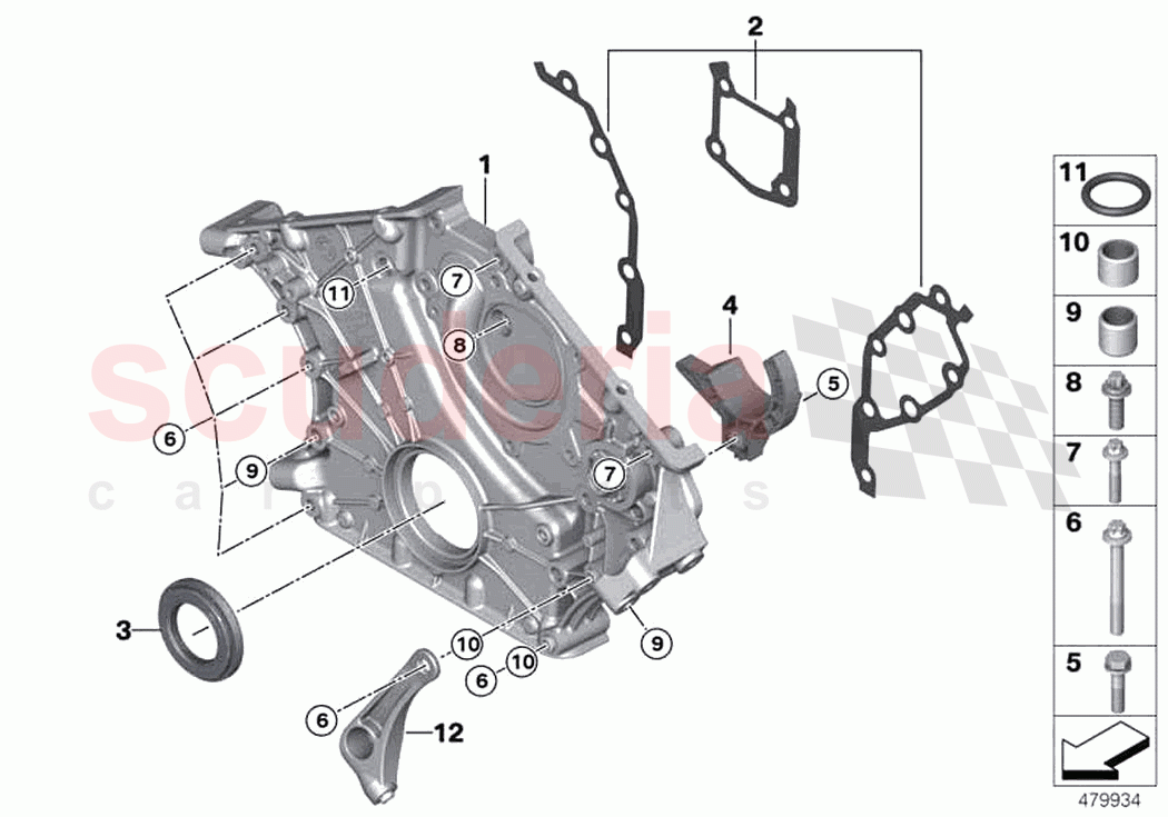 Lower timing case of Rolls Royce Rolls Royce Cullinan RR31(2017-2023)