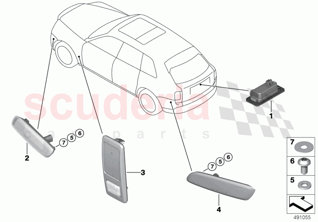 Side repeater lights outer of Rolls Royce Rolls Royce Cullinan RR31(2017-2023)