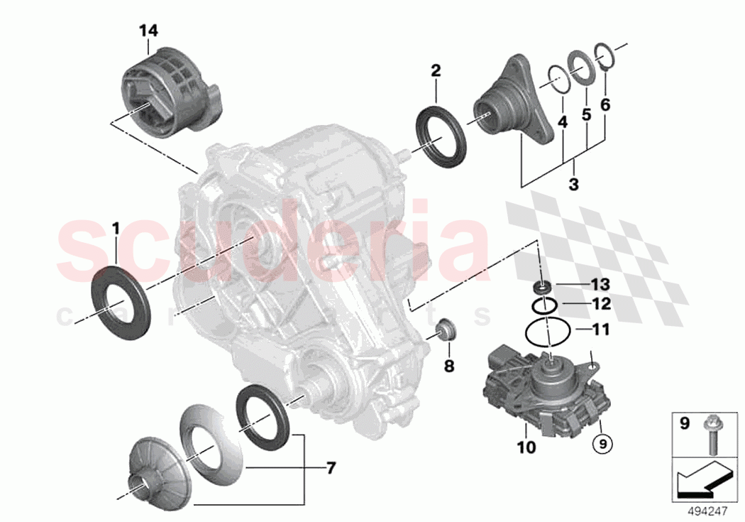 Transfer case single parts ATC 13 of Rolls Royce Rolls Royce Cullinan RR31(2017-2023)