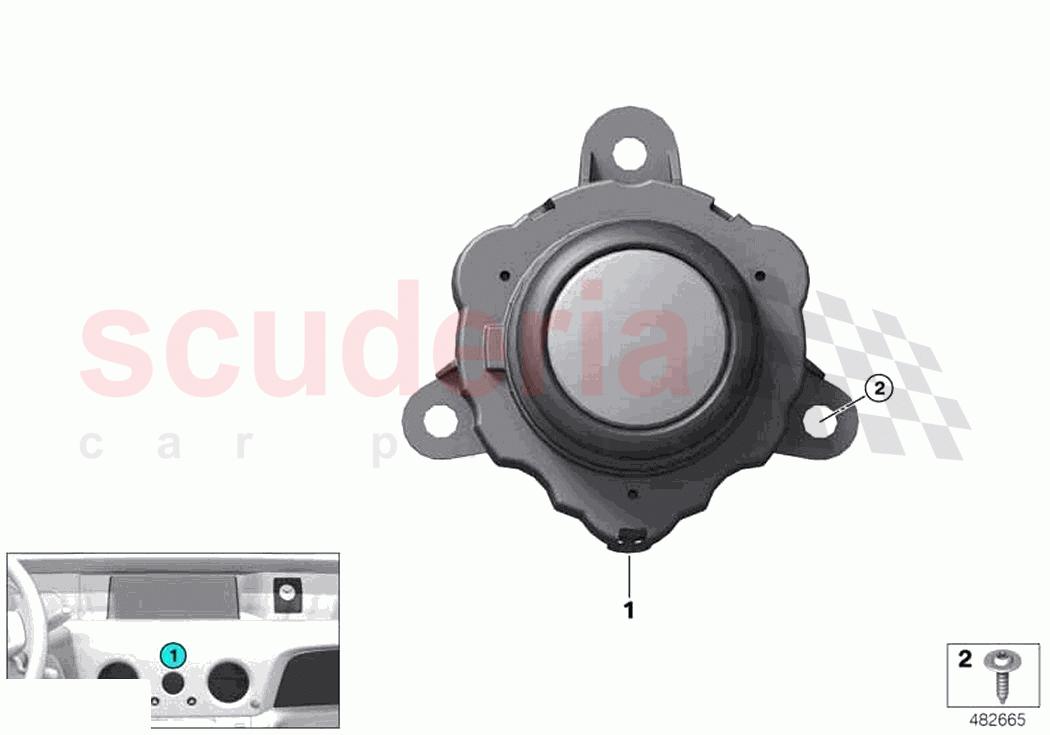 Audio turn knob of Rolls Royce Rolls Royce Cullinan RR31(2017-2023)