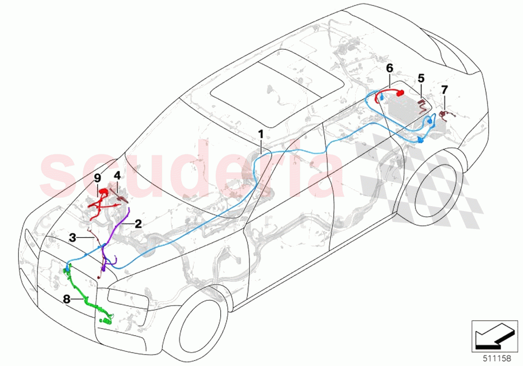 Battery cable earth cable of Rolls Royce Rolls Royce Cullinan RR31(2017-2023)