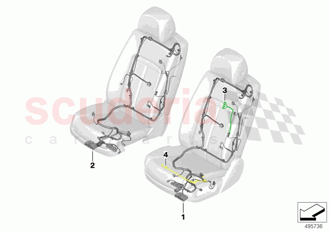 Wiring harness seat front of Rolls Royce Rolls Royce Cullinan RR31(2017-2023)