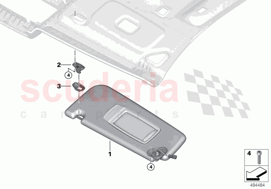 Sun visors of Rolls Royce Rolls Royce Cullinan RR31(2017-2023)