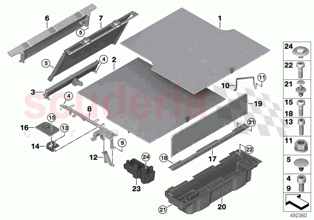 Trim panel trunk floor of Rolls Royce Rolls Royce Cullinan RR31(2017-2023)