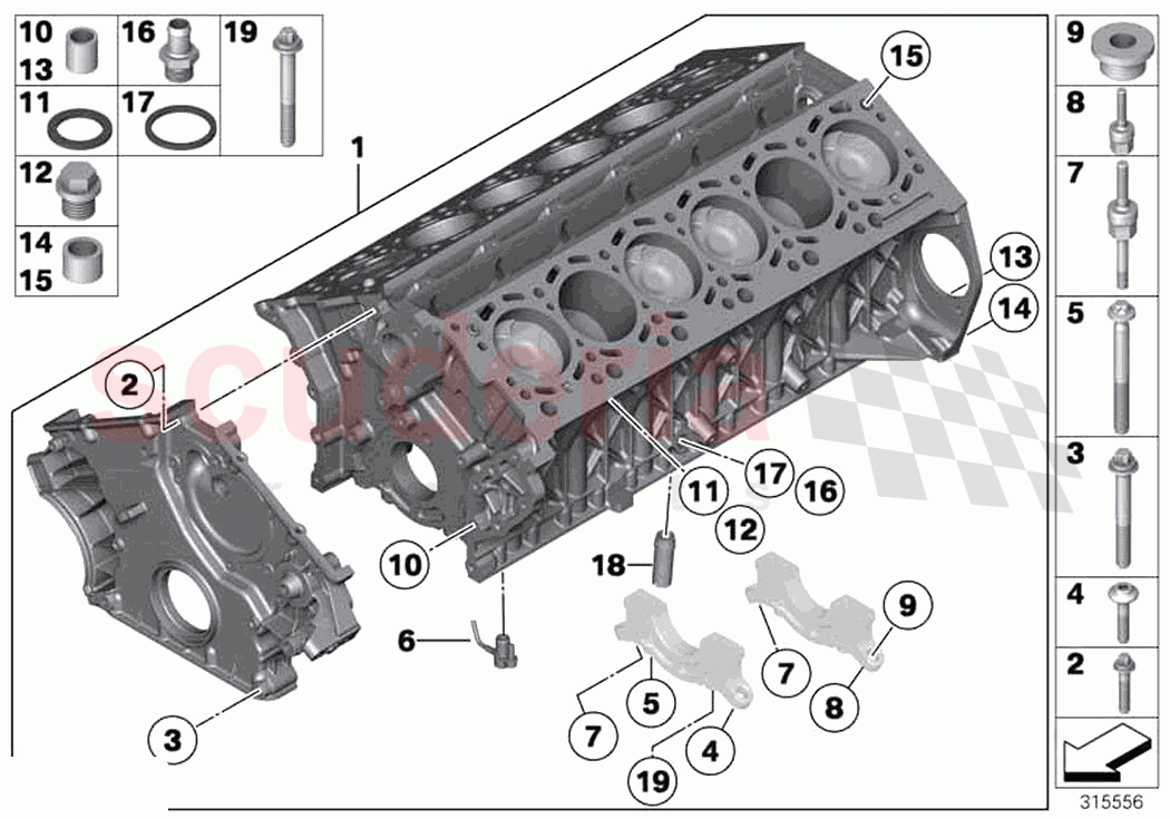 Engine block of Rolls Royce Rolls Royce Dawn RR6(2017-2023)