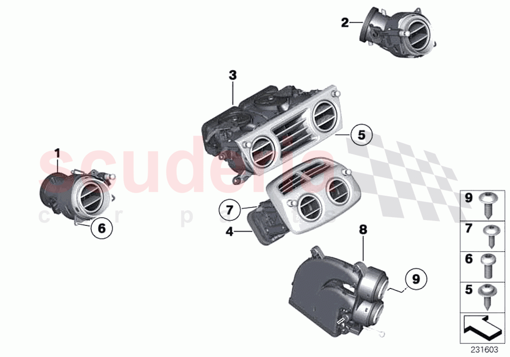 Fresh air grille of Rolls Royce Rolls Royce Dawn RR6(2017-2023)