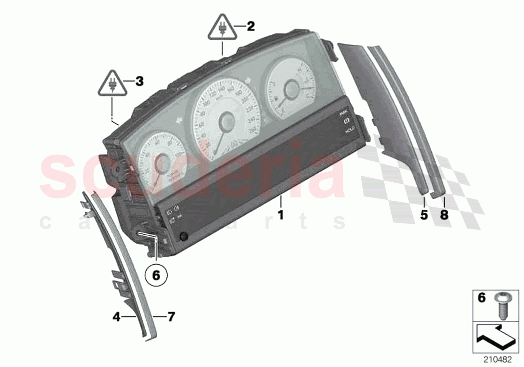 Instrument cluster of Rolls Royce Rolls Royce Dawn RR6(2017-2023)