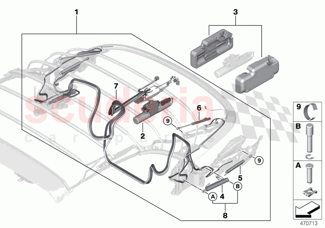Folding top hydraulic of Rolls Royce Rolls Royce Dawn RR6(2017-2023)