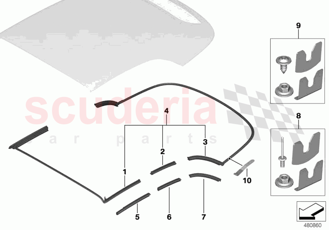 Soft top seals of Rolls Royce Rolls Royce Dawn RR6(2017-2023)
