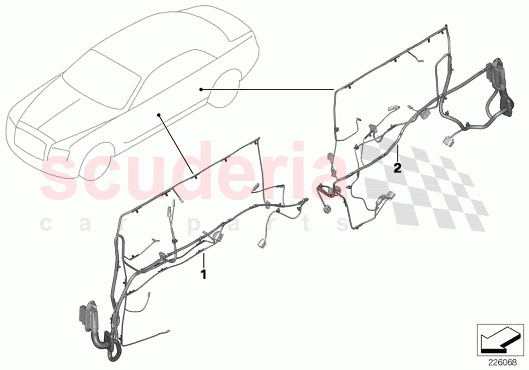 Door cable harness of Rolls Royce Rolls Royce Dawn RR6(2017-2023)
