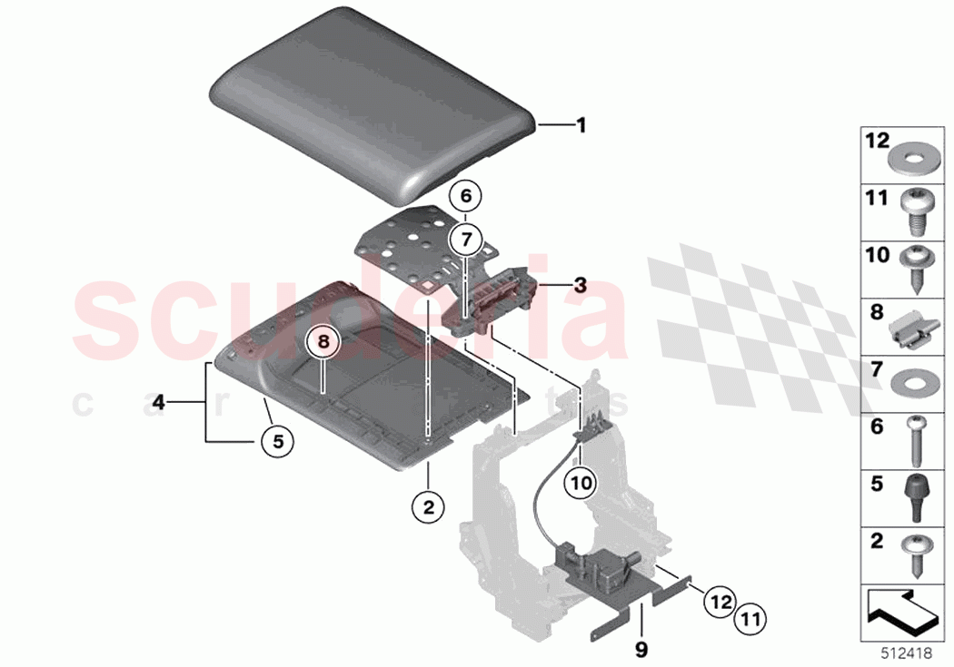 Armrest centre console of Rolls Royce Rolls Royce Dawn RR6(2017-2023)