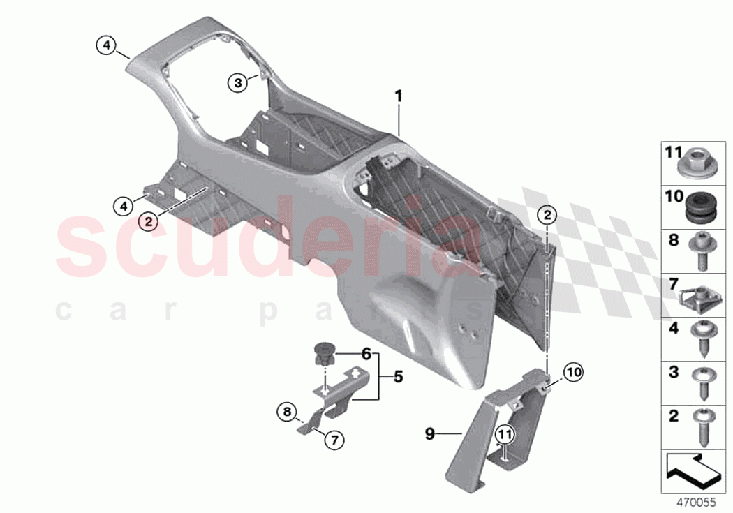 Centre console rear cabin of Rolls Royce Rolls Royce Dawn RR6(2017-2023)