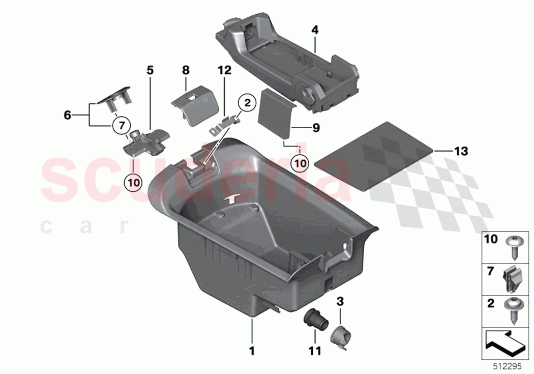 Storage compartment centre console of Rolls Royce Rolls Royce Dawn RR6(2017-2023)