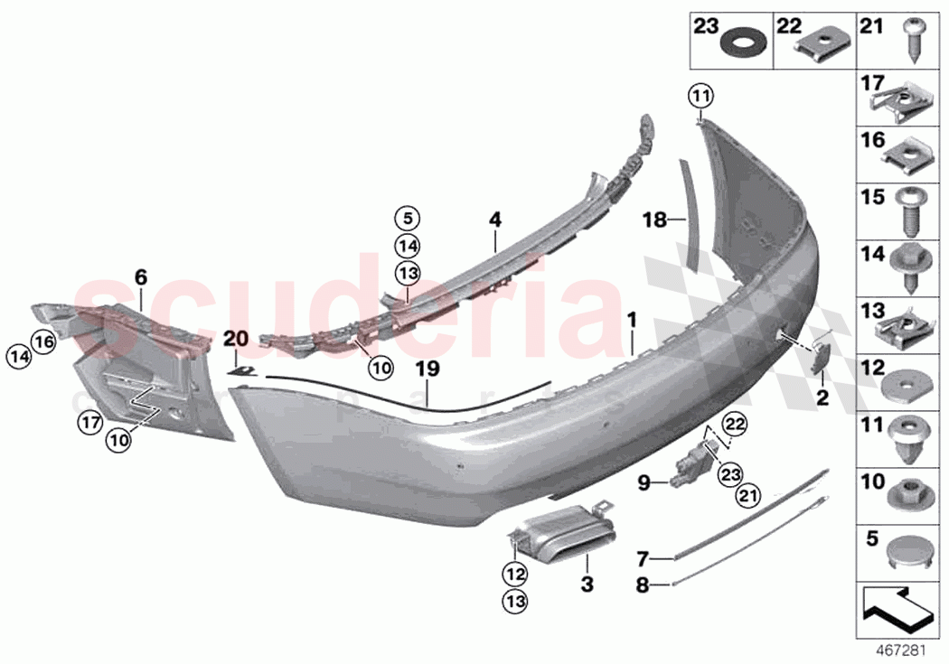 Trim panel rear of Rolls Royce Rolls Royce Dawn RR6(2017-2023)