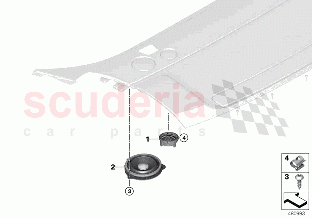 Single parts f rear helf loudspeaker of Rolls Royce Rolls Royce Ghost Extended RR22(2019-2023)