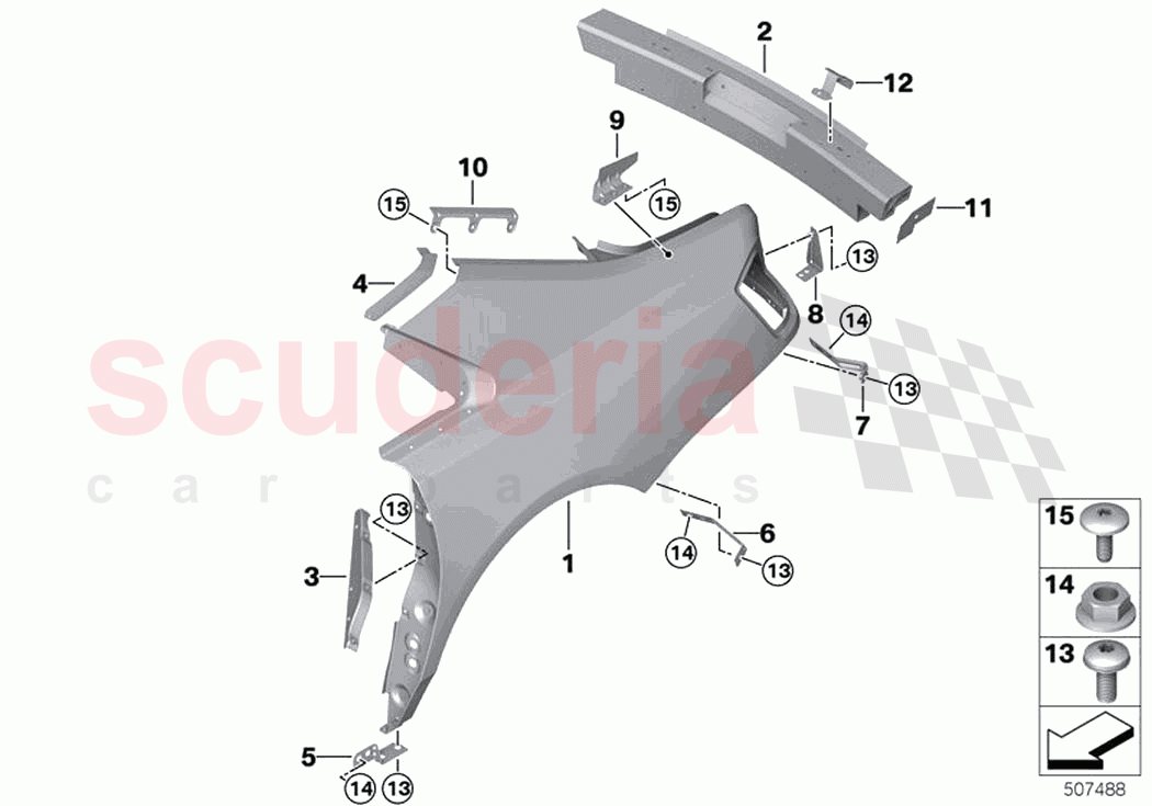 Side panel tail trim of Rolls Royce Rolls Royce Ghost Extended RR22(2019-2023)