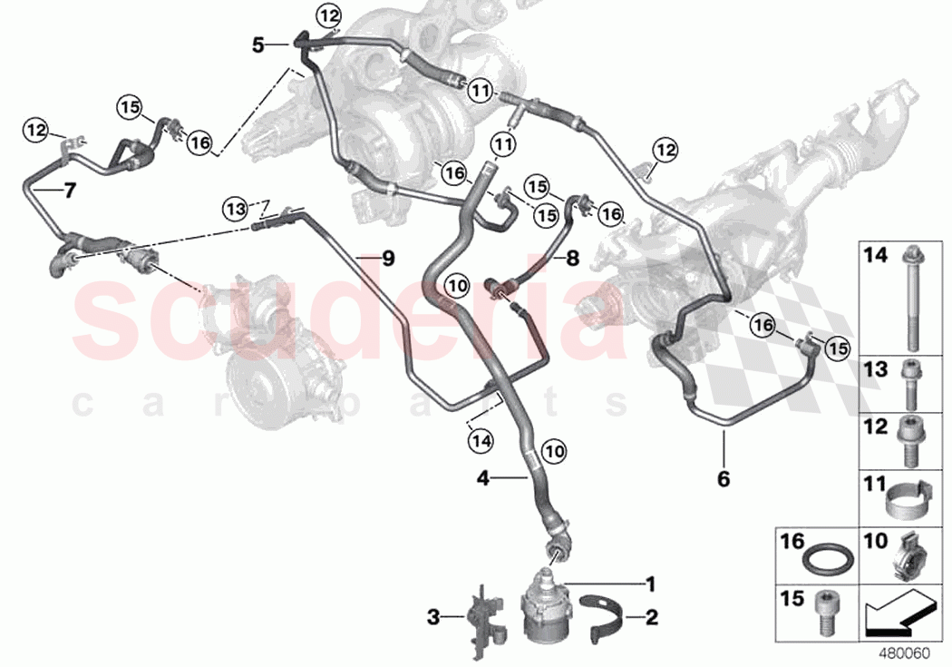Cooling system exhaust turbocharger of Rolls Royce Rolls Royce Ghost Extended RR22(2019-2023)