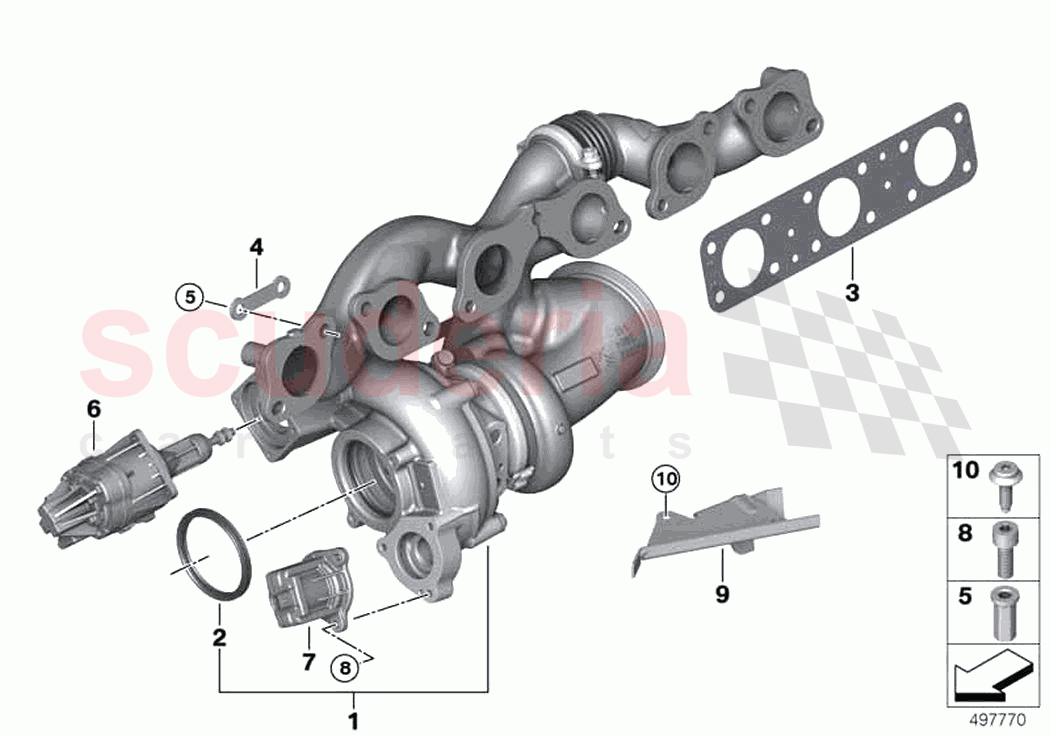 Exhaust turbocharger of Rolls Royce Rolls Royce Ghost Extended RR22(2019-2023)